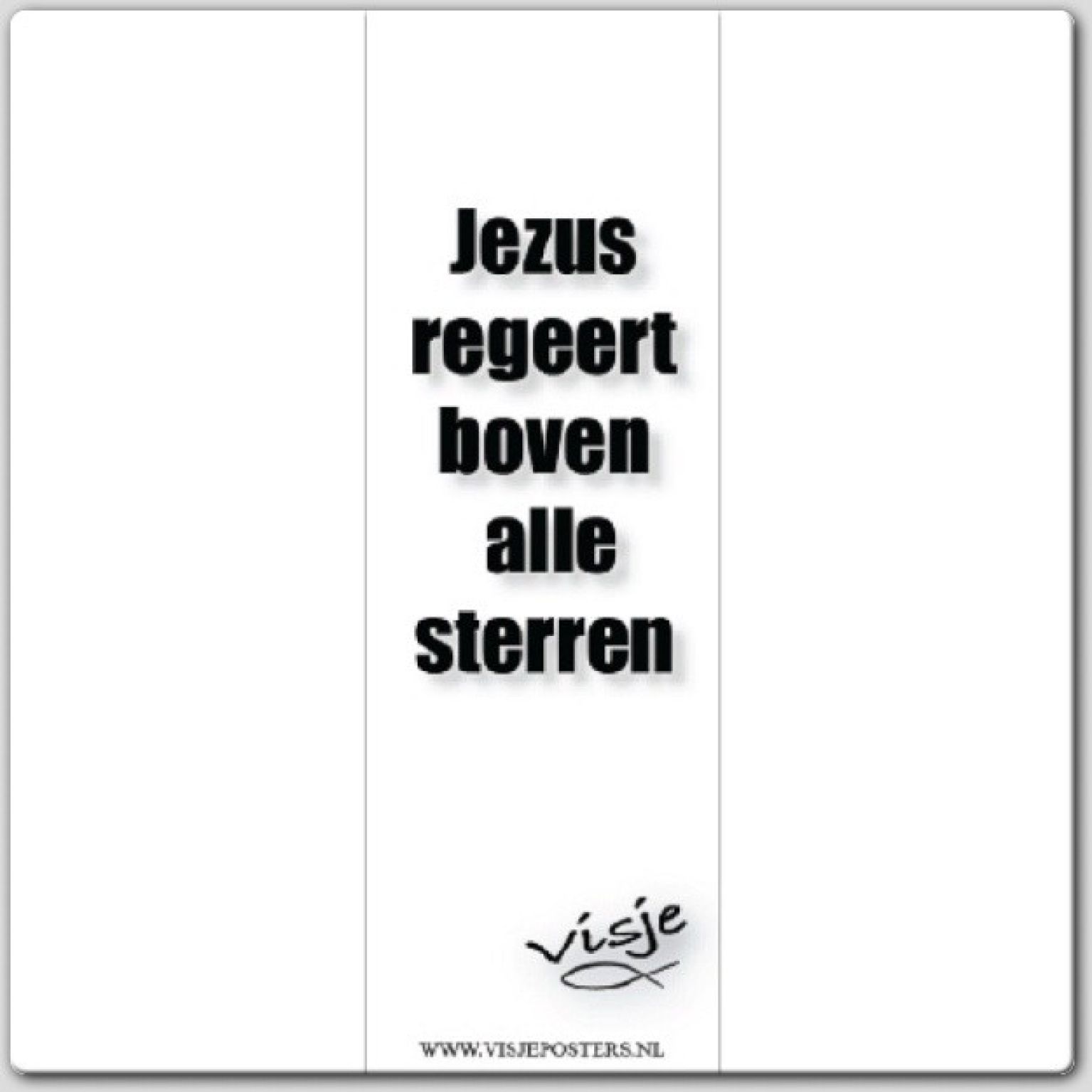Boekenlegger visje Jezus regeert boven - 44865 -  Visje bij MajesticAlly