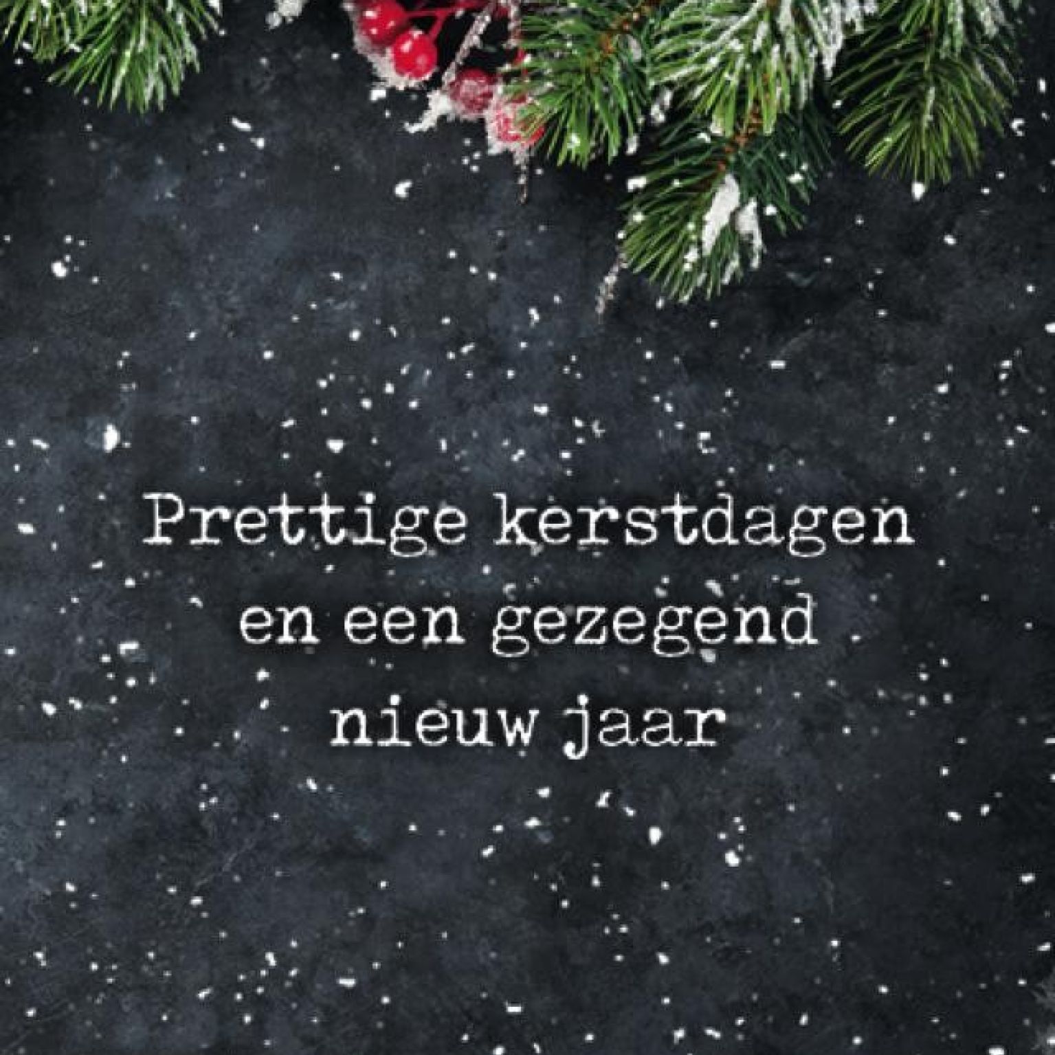 Kerstkaart 'Donkere lucht - sneeuw' - MA26224 -  Kerst bij MajesticAlly