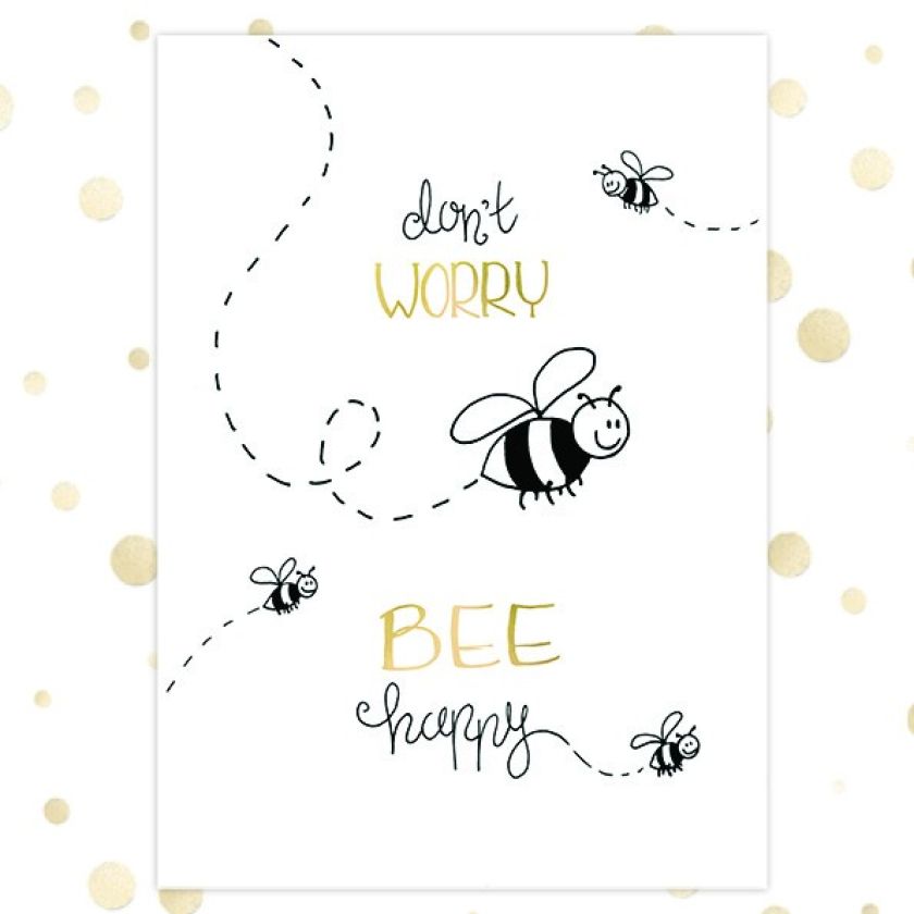 Kaart 'Dont't worry' - MA36075 -  Golden Blessings bij MajesticAlly