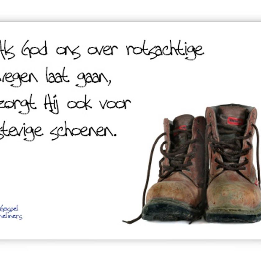 Poster A4 als God ons over rotsachtige... - 46707 -  Wanddeco/posters bij MajesticAlly