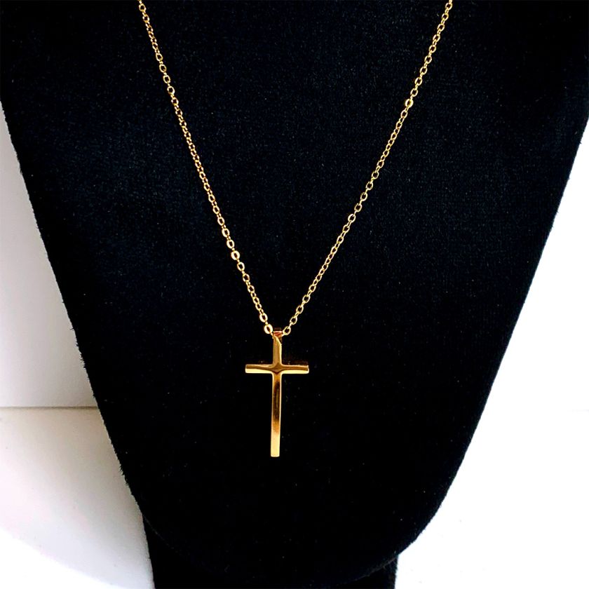 MA47015 - Ketting kruisje 3 cm - Goud