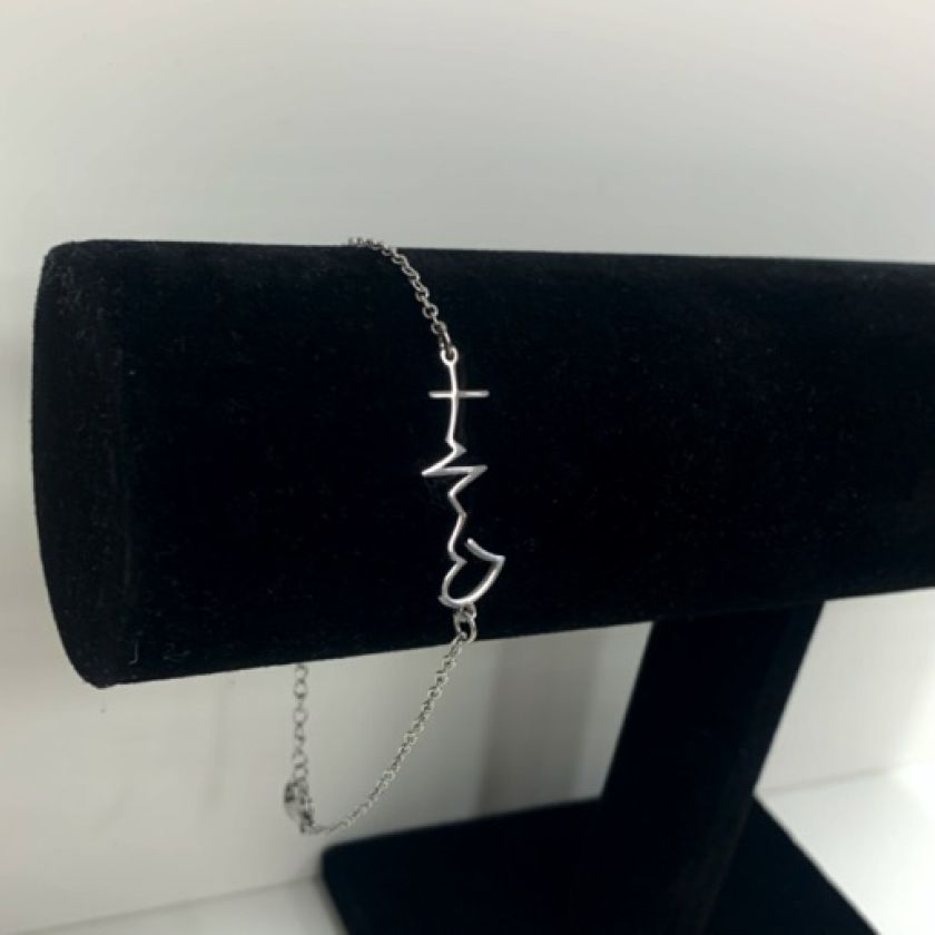 MA47205 - Armband hartslag zilver