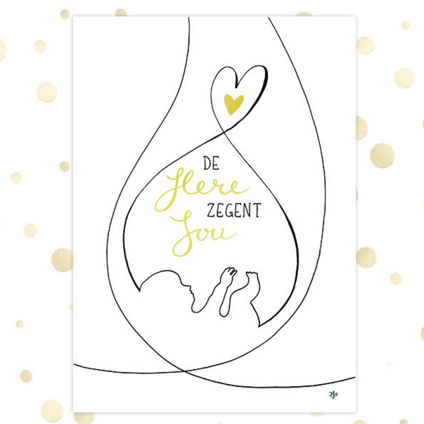 Kaart 'De Here zegent jou' - MA36063 -  Golden Blessings bij MajesticAlly