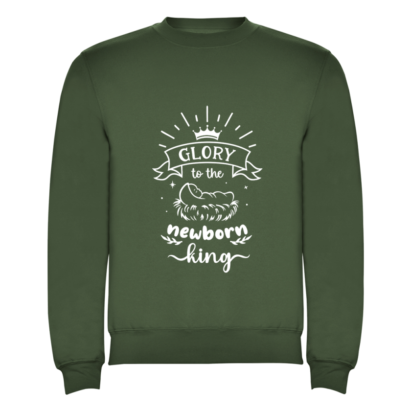 Glory to the newborn King Groene trui 04e35234