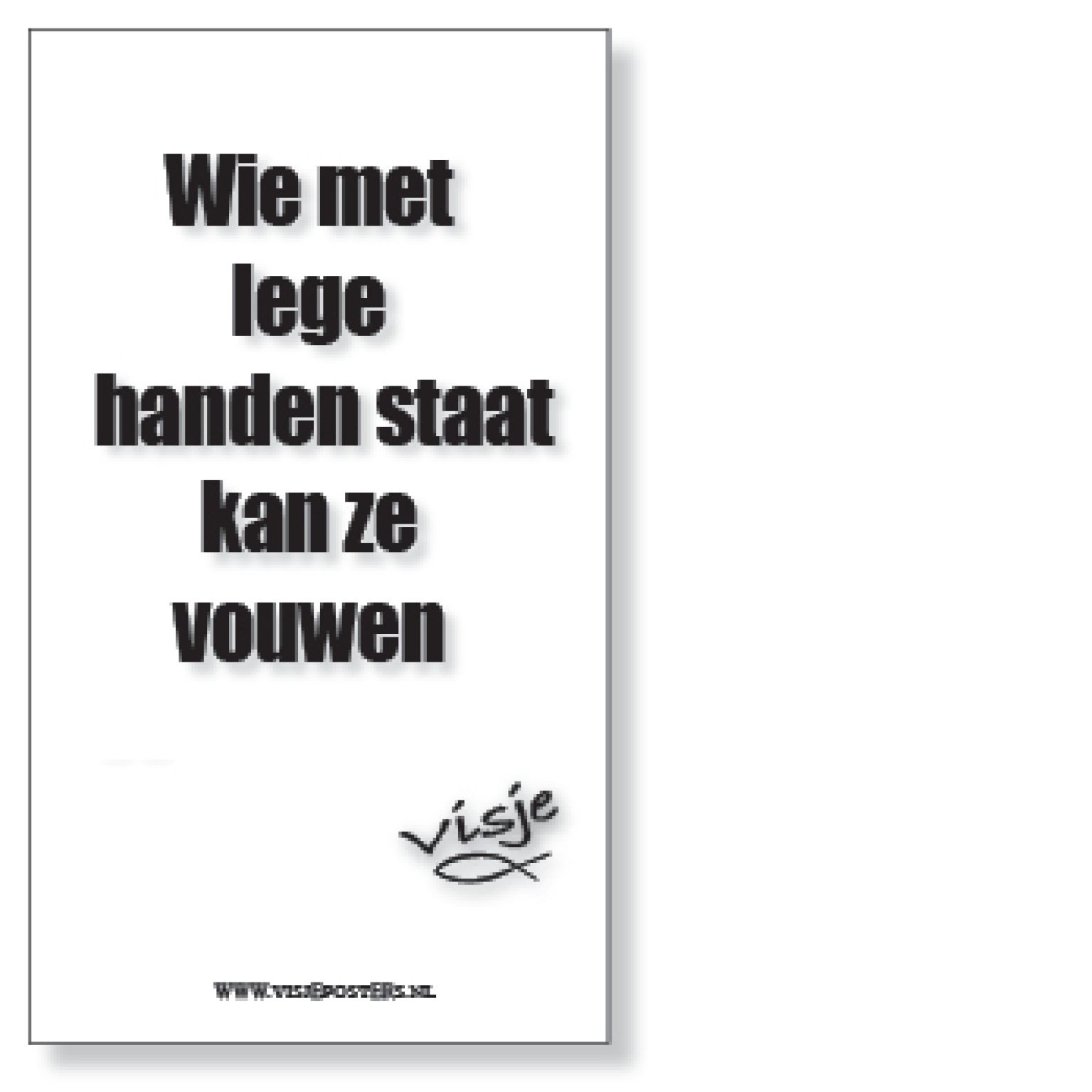 Kaart visje wie met lege handen staat - 44138 -  Visje kaarten bij MajesticAlly