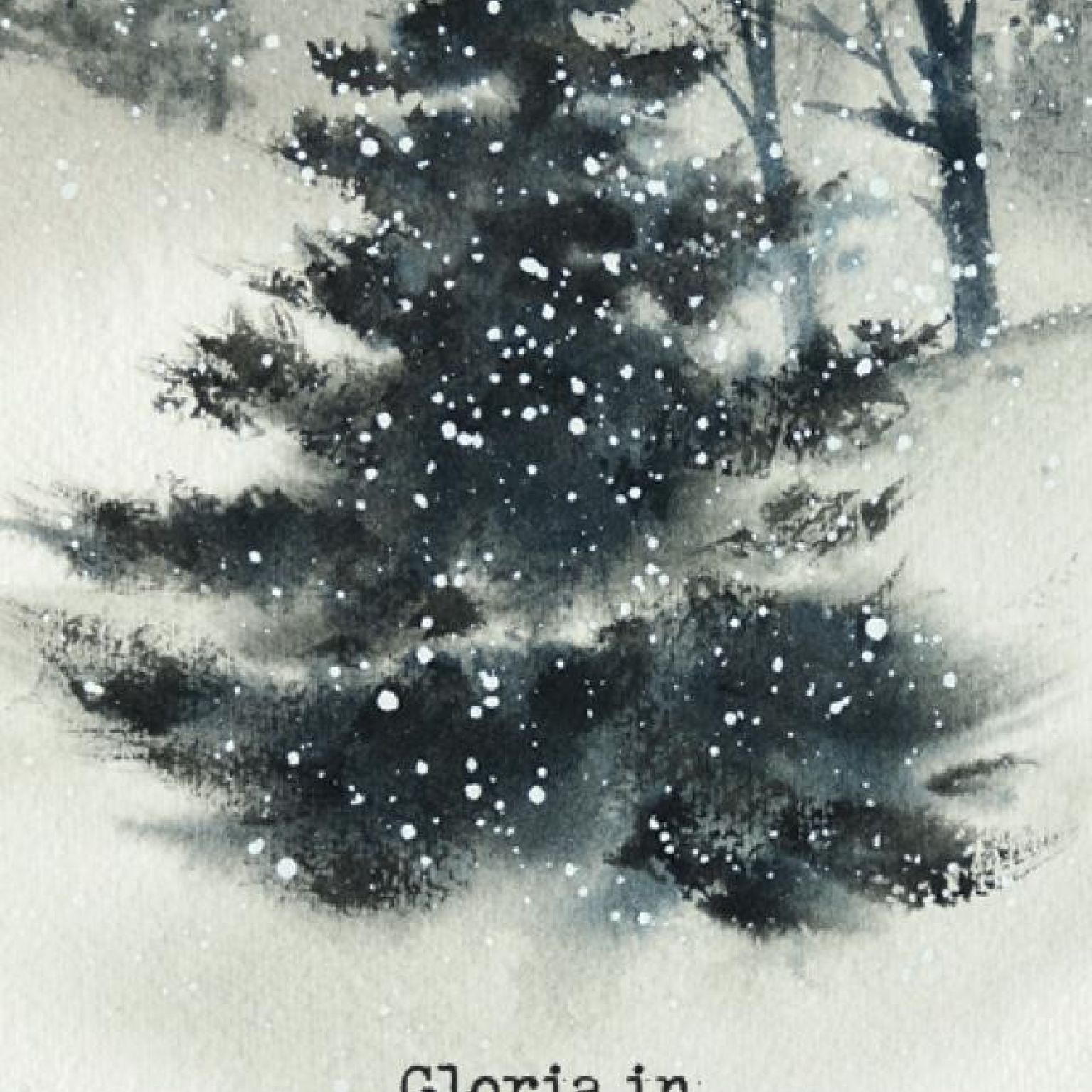 Kerstkaart 'Gloria in exelsis deo - boom' - MA26208 -  Christelijke kerstkaarten bij MajesticAlly