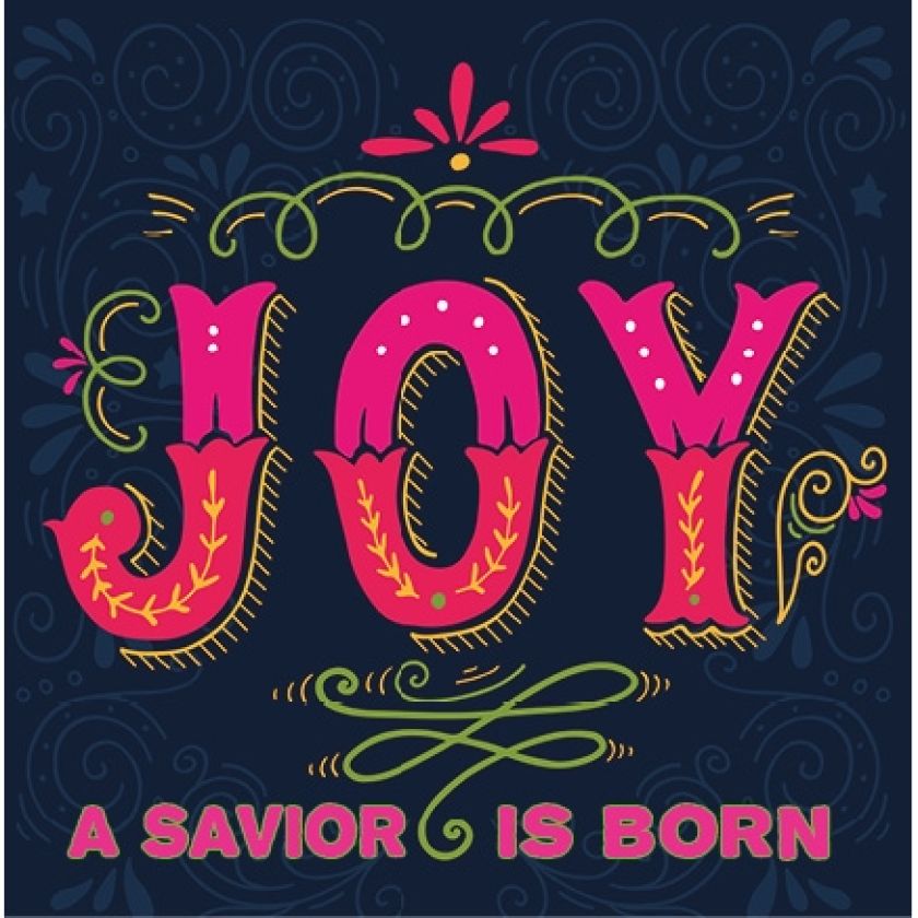 Kerstkaart metallic 'Joy' - MA16104 -  Christelijke kerstkaarten bij MajesticAlly