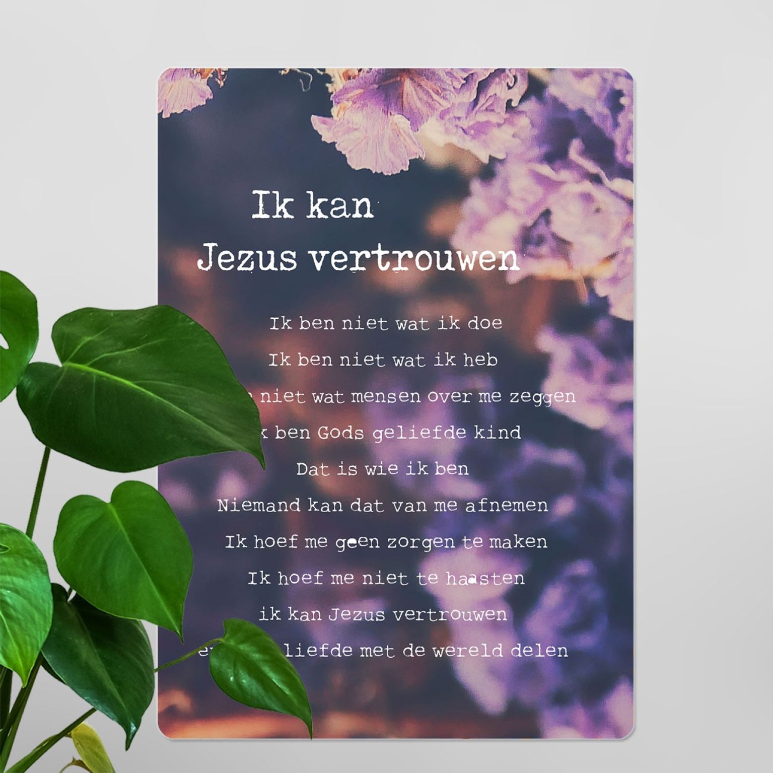 Interieurbord 'Ik kan Jezus vertrouwen' - MA26131 -  Interieurborden bij MajesticAlly