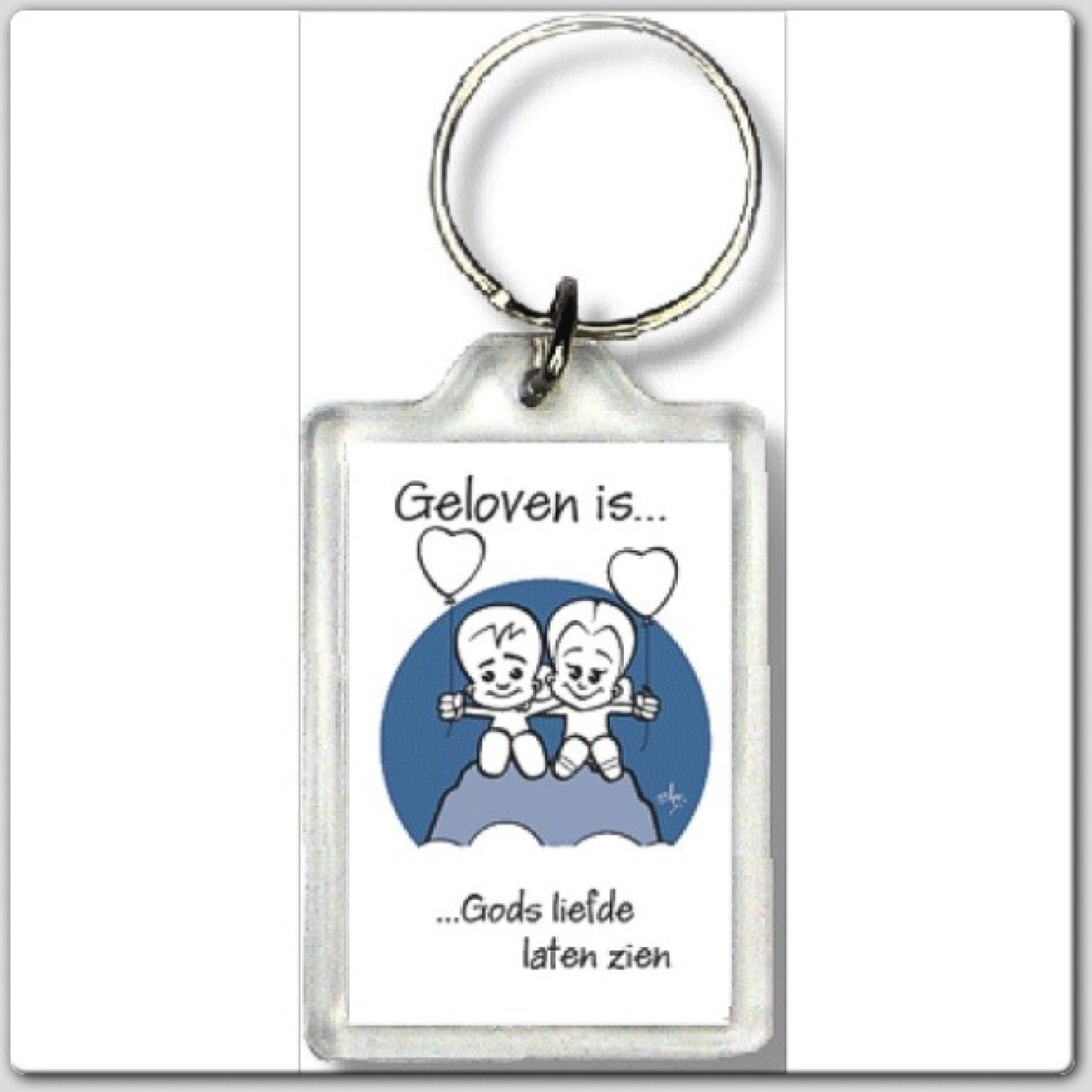 Sleutelhanger 'Geloven is Gods liefde...' - 47512 -  Geloven is... bij MajesticAlly