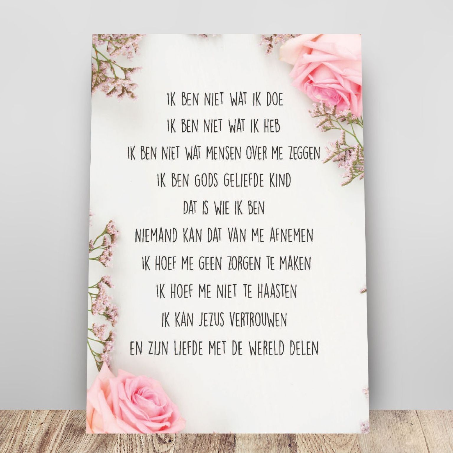 Metal Deco  A3 'Credo - roos' - MA11618 -  Metal Deco bij MajesticAlly