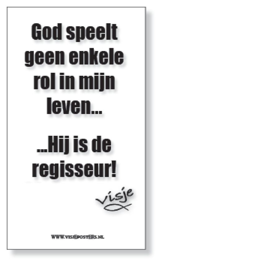 Kaart visje God speelt geen enkele rol - 44131 -  Visje kaarten bij MajesticAlly