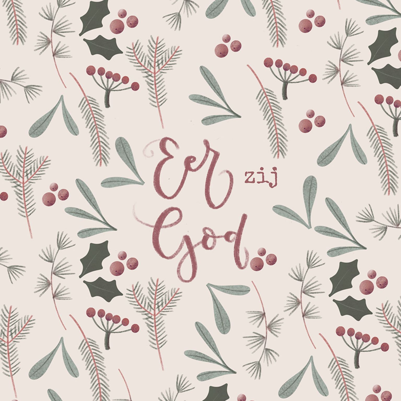 Kerstkaart 'Eer zij God'