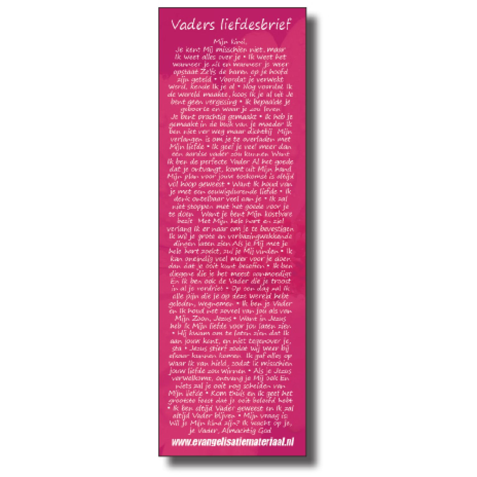 Boekenlegger 'Vaders liefdesbrief' - 44750 -  Bemoediging bij MajesticAlly