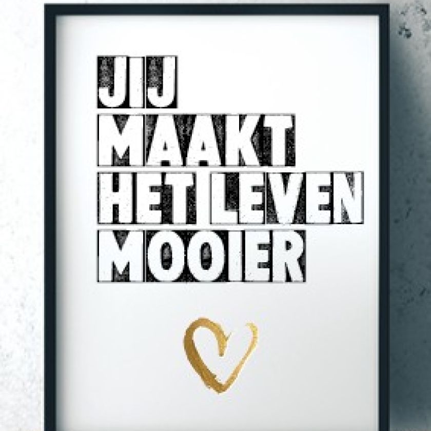 Kaart 'Jij maakt het leven mooier' - 552632 -  Puur 2020 bij MajesticAlly