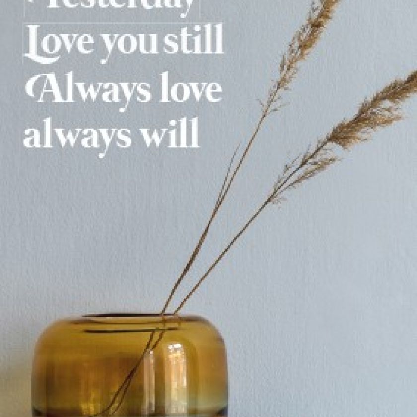 Minikaart 'Loved you yesterday' - 552626MK -  Minikaartjes