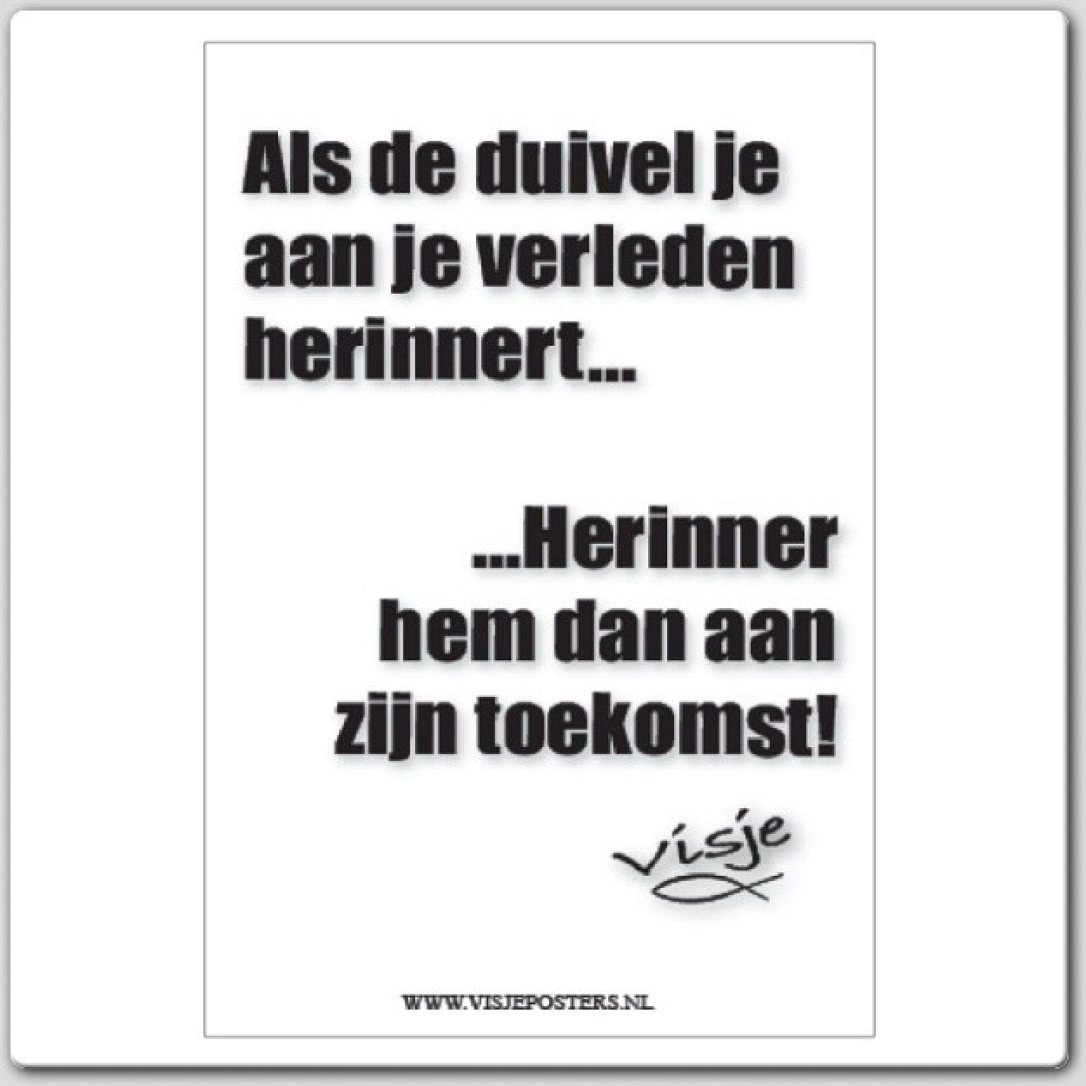 Kaart visje als de duivel je aan je - 44075 -  Visje kaarten bij MajesticAlly