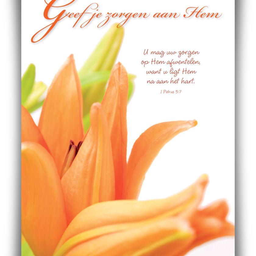 Poster A4 'Geef je zorgen aan Hem' - 46809 -  Wanddeco/posters bij MajesticAlly