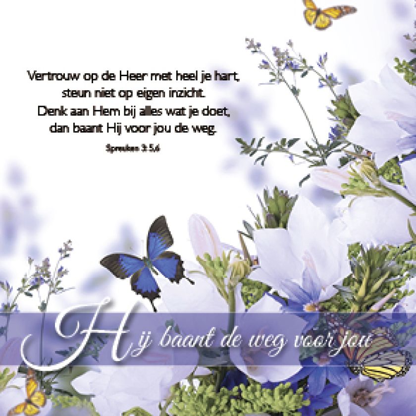 Kaart 'Hij baant de weg voor jou' - MA46110 -  Bemoediging