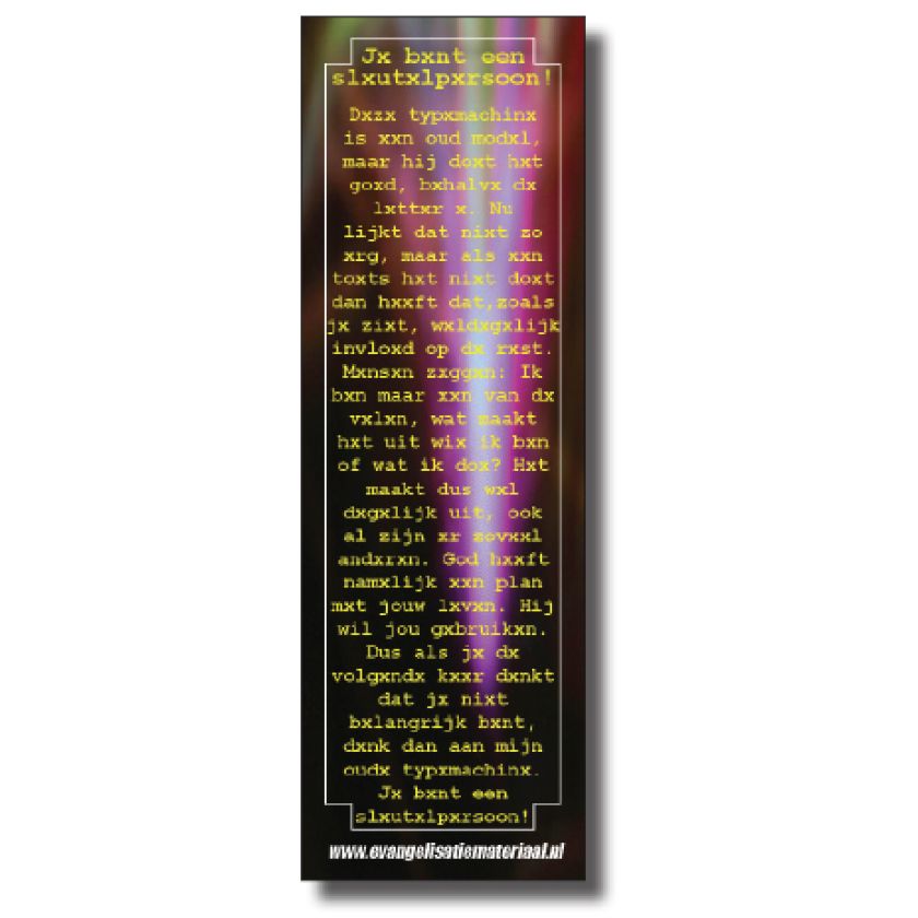 Boekenlegger 'Je bent een sleutelpersoon'