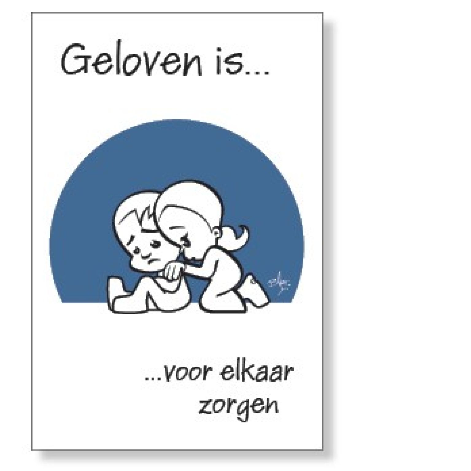 10x kaart 'Geloven is voor elkaar zorgen' - 44537 -  Geloven is bij MajesticAlly