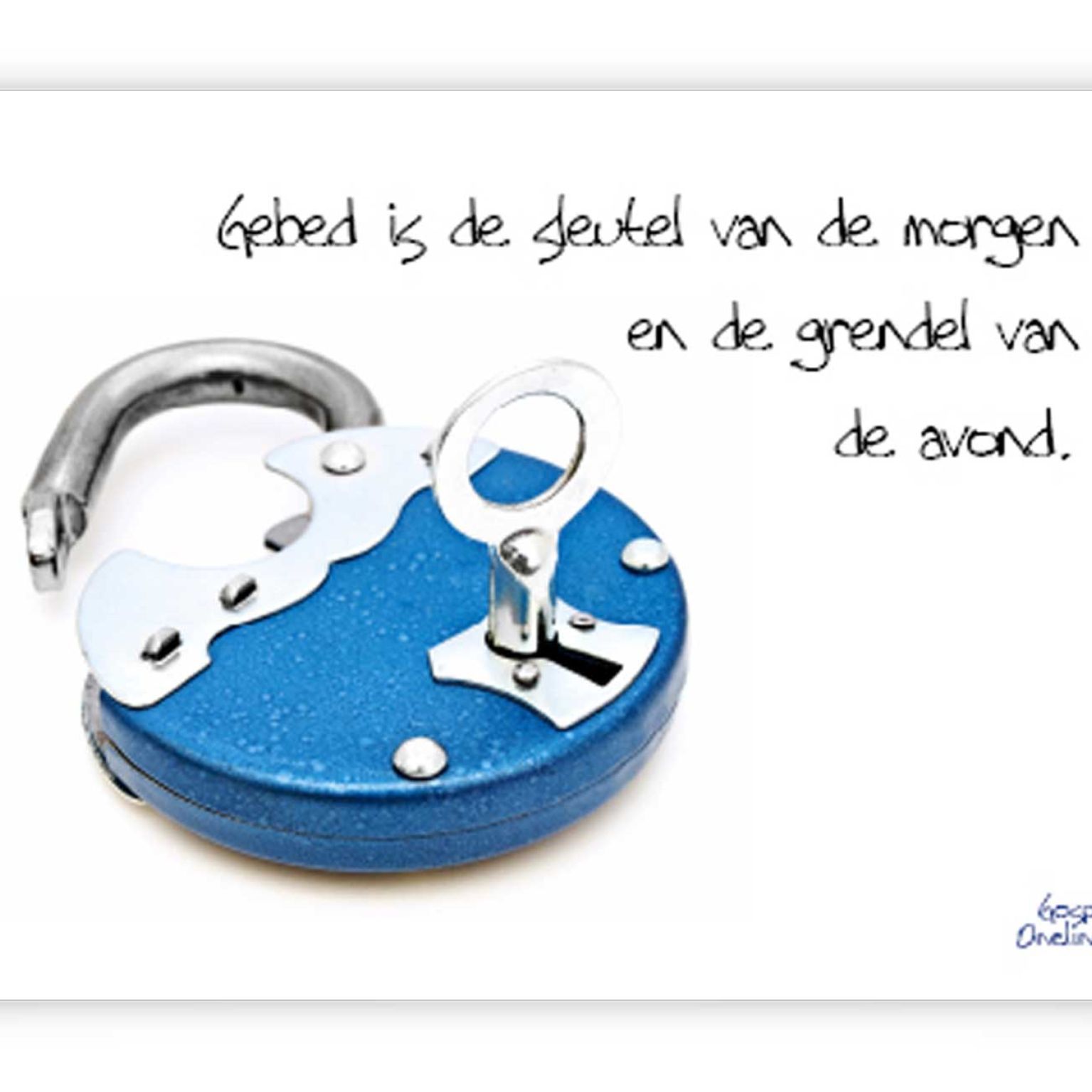 Poster A4 gebed is de sleutel van de morgen - 46719 -  Wanddeco/posters bij MajesticAlly