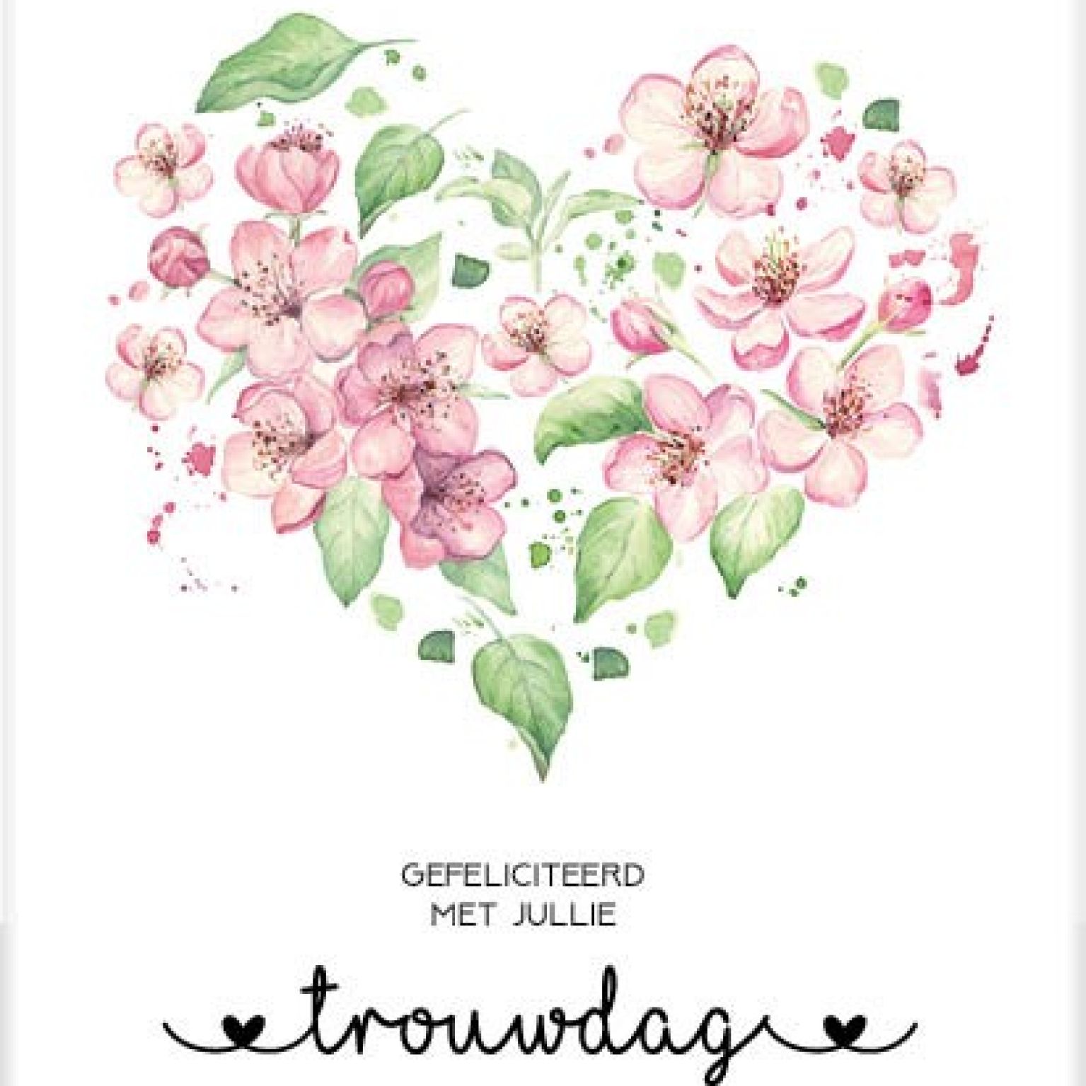 Kaart 'Gefeliciteerd trouwdag' - MA31015 -  Bloom bij MajesticAlly