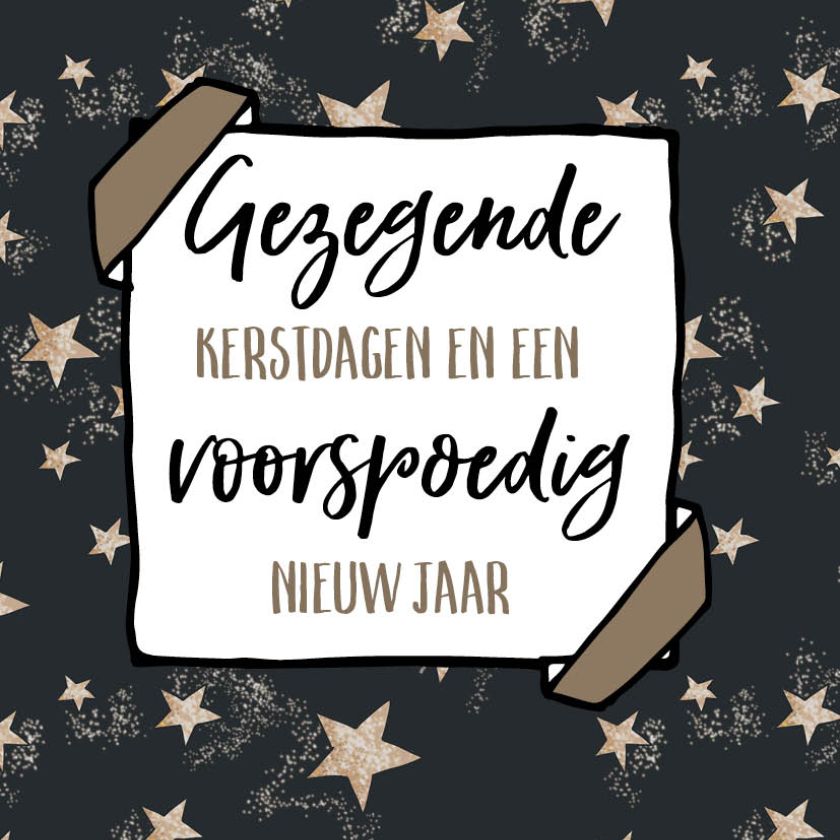Gezegende kerstdagen en een voorspoedig nieuw jaar