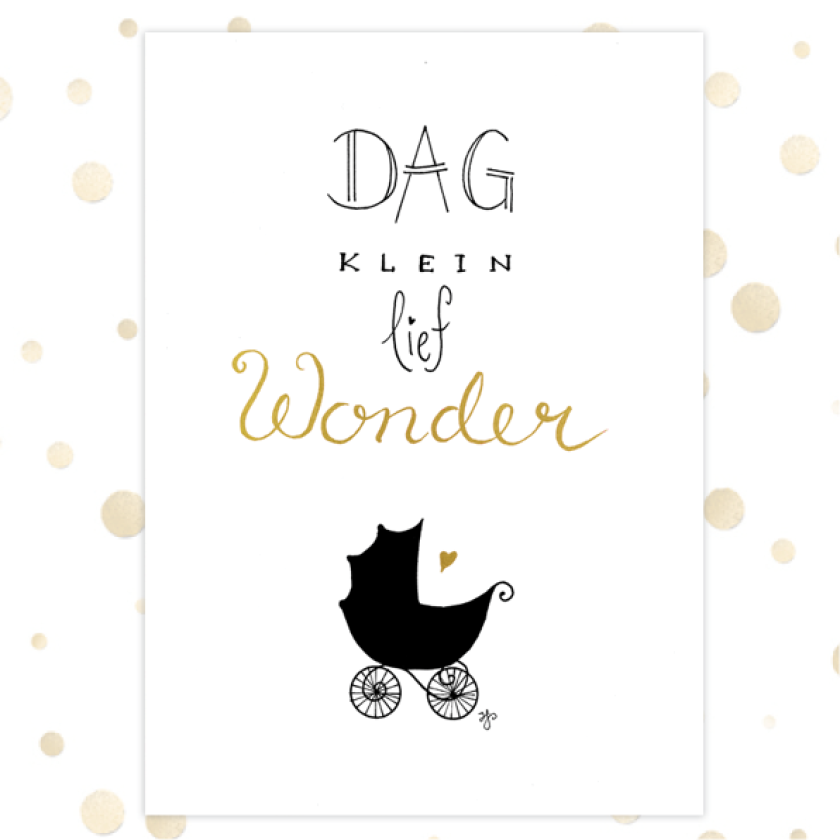 Kaart 'Klein lief  wonder' - MA36002 -  Golden Blessings bij MajesticAlly