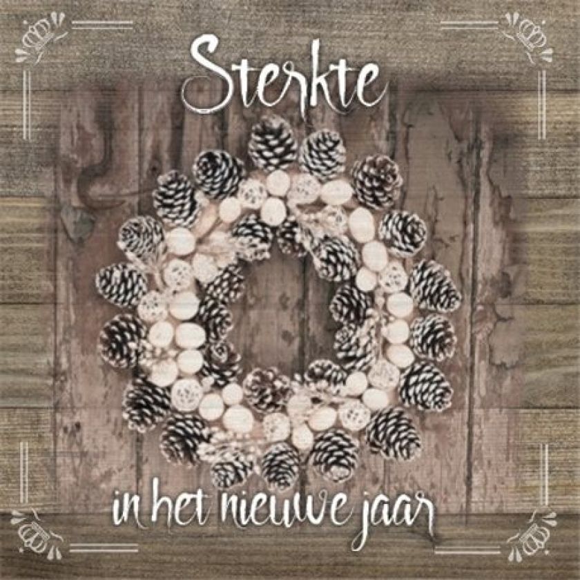 Voordeelpakje kerstkaarten 'Brocante' - 6 stuks - MA26052 -  Voordeelpakjes kerst bij MajesticAlly