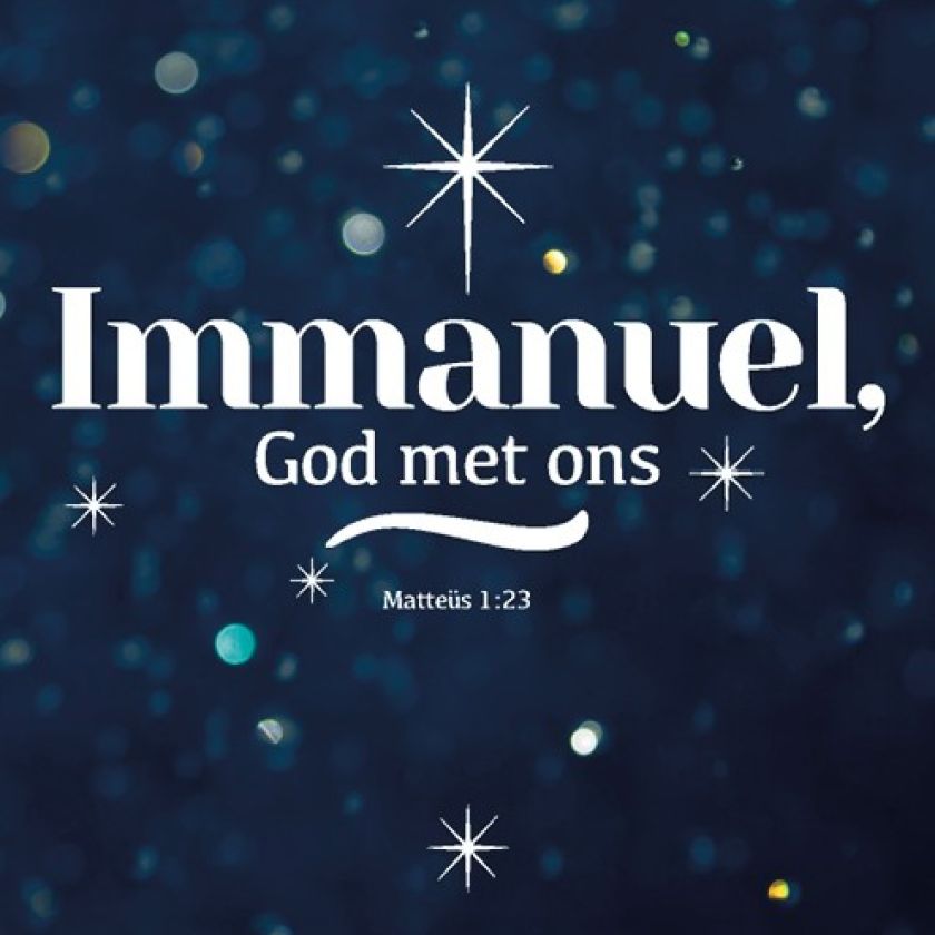 Kerstkaart ' Immanuel - kerkenraad' - MA26225 -  Christelijke kerstkaarten bij MajesticAlly