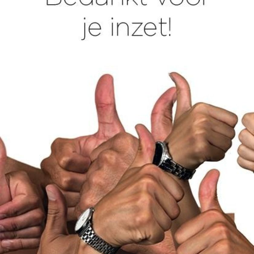 Voordeelkaart 'Bedankt voor je inzet - duim omhoog' - MA38015 -  Voordeelkaarten neutraal bij MajesticAlly