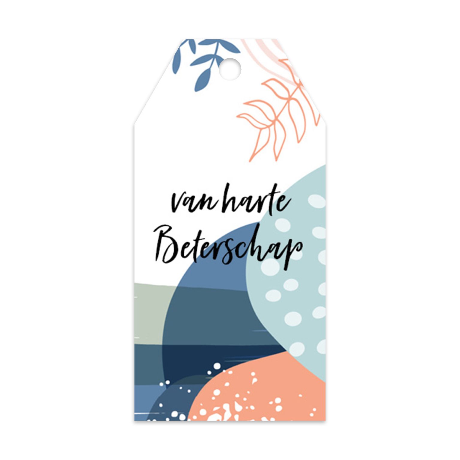 Cadeaulabel 'Van harte beterschap'
