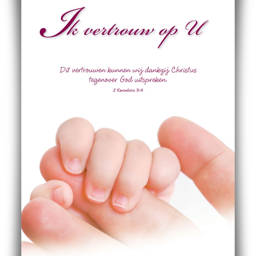 Poster A4 'Op U vertrouw ik' - 46813 -  Wanddeco/posters bij MajesticAlly