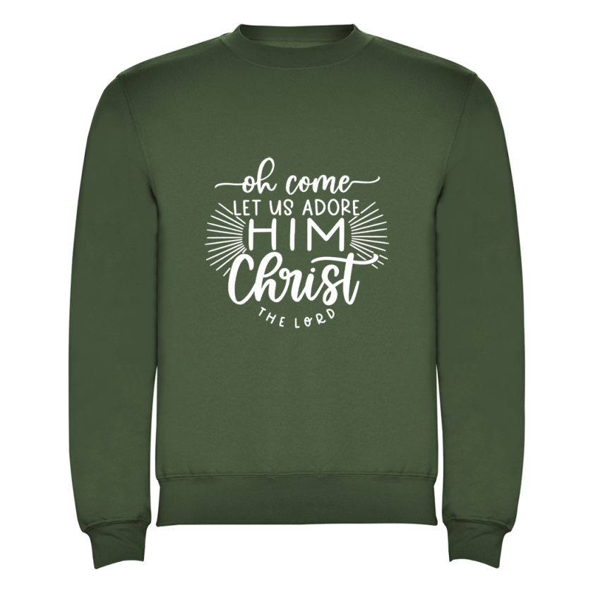 Oh come let us adore Him Groene trui 246cb039