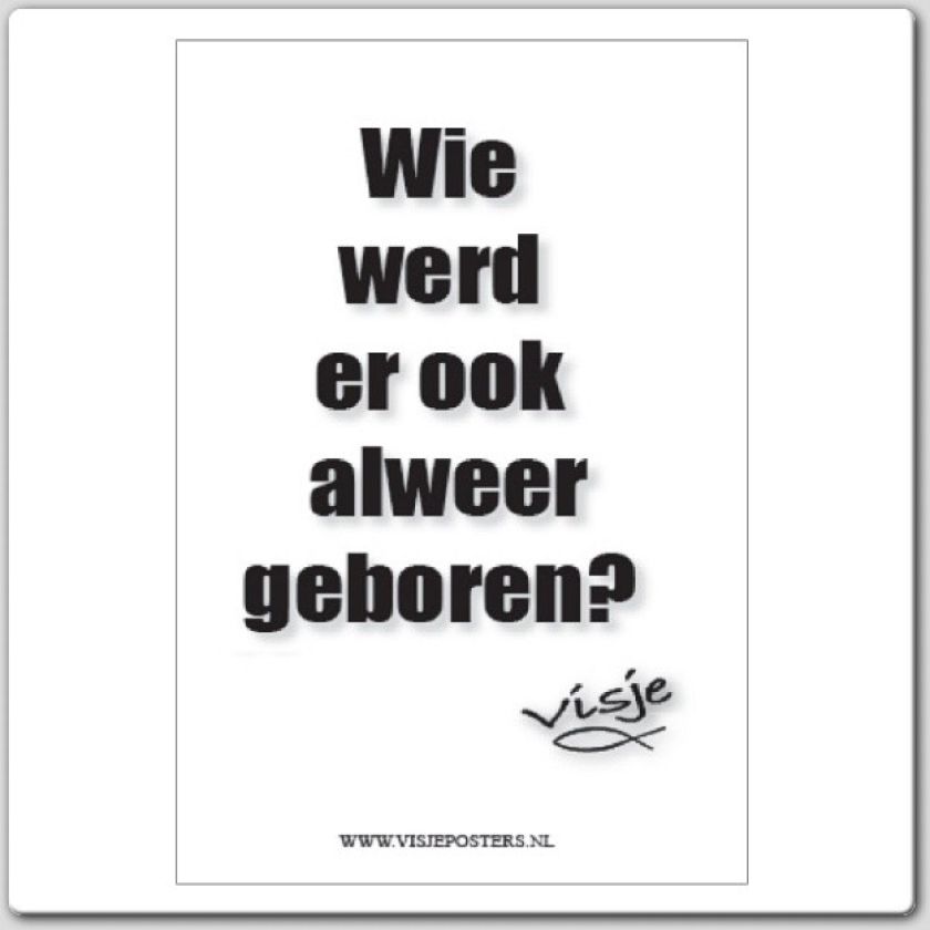 Kaart visje wie werd er ook alweer gebor - 44108 -  Visje kaarten bij MajesticAlly