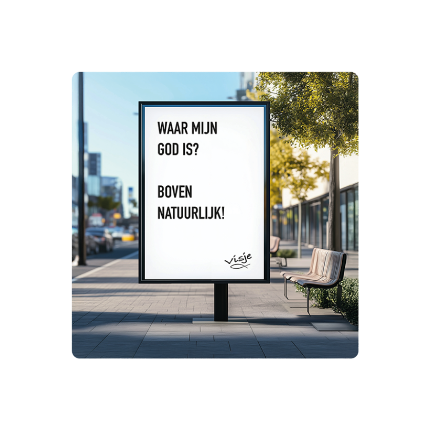 V16005 Visje Cadeaubordjes 15x15 God bovennatuurlijk 25906889