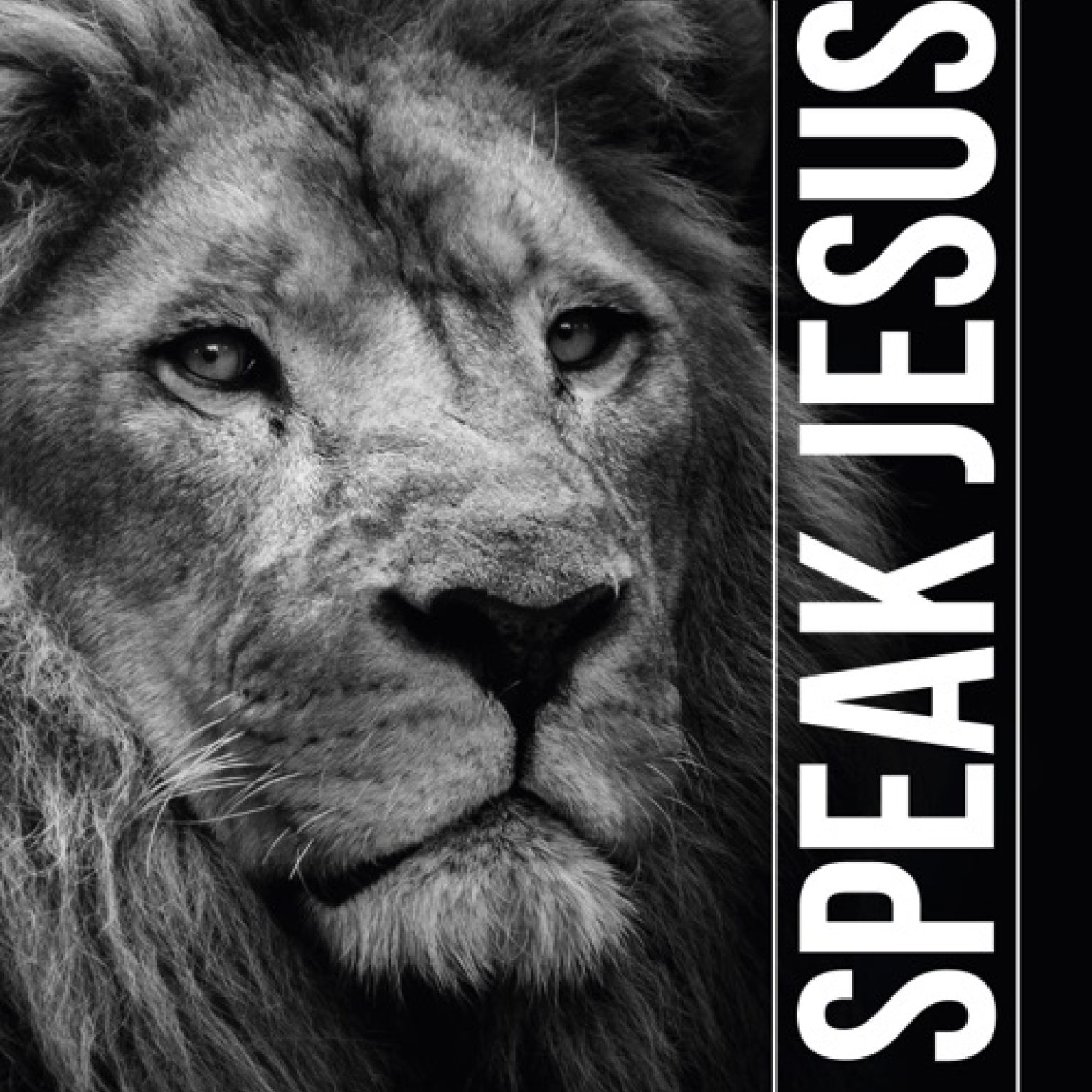 A4 poster met de tekst 'I speak Jesus'