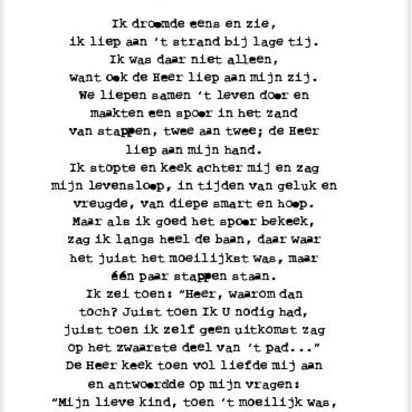 Kaart voetstappen in het zand - MA35001 -  Interieurkaarten bij MajesticAlly