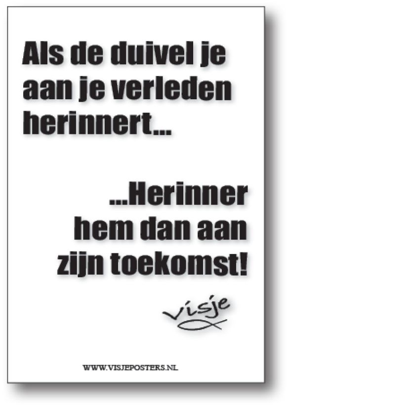 minikaart Visje 'Als de duivel je aan je verleden herinnert'