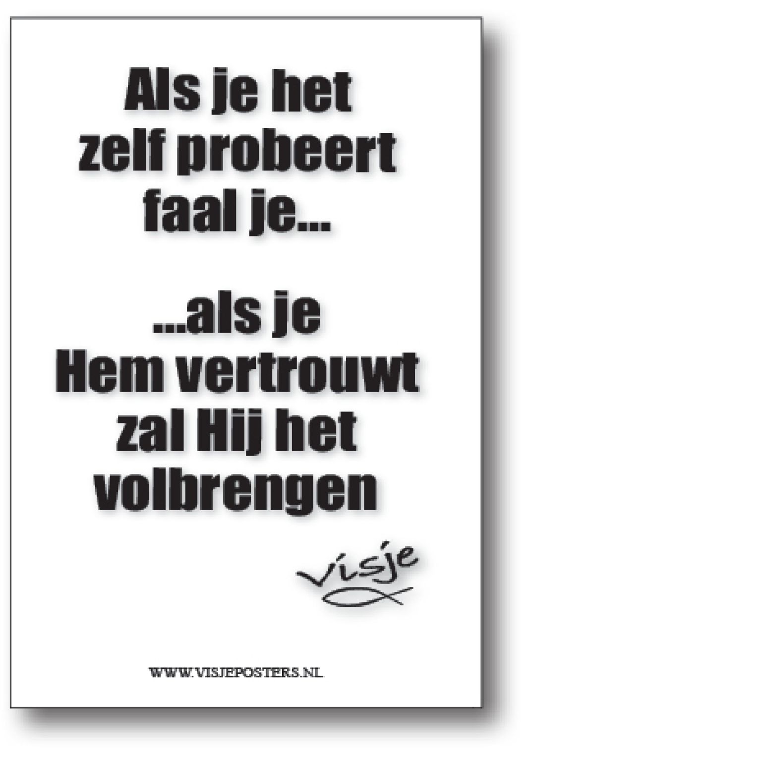 minikaart Visje 'Als je het zelf probeert'