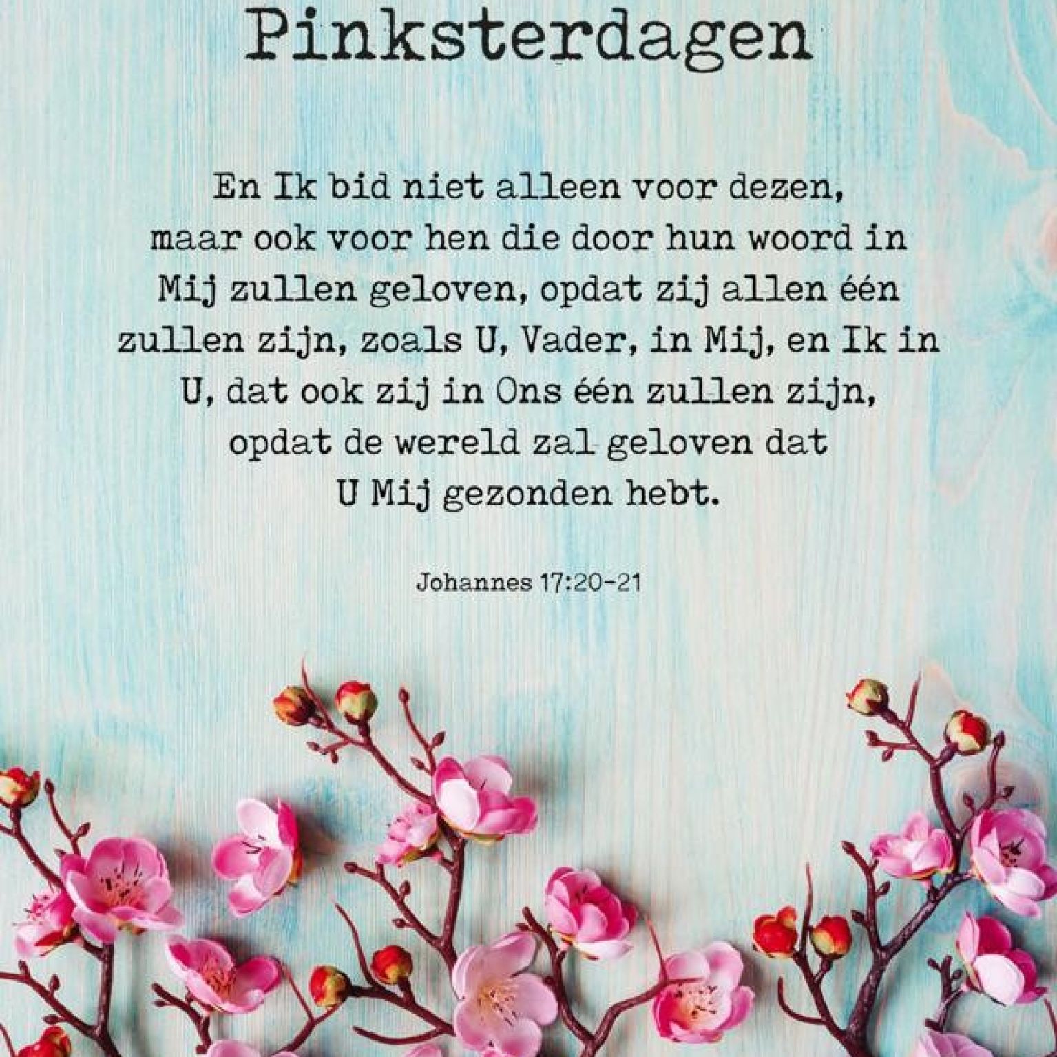 Kaart 'Pinksteren- bloesem - Johannes 17' - MA38044 -  Pinksteren bij MajesticAlly
