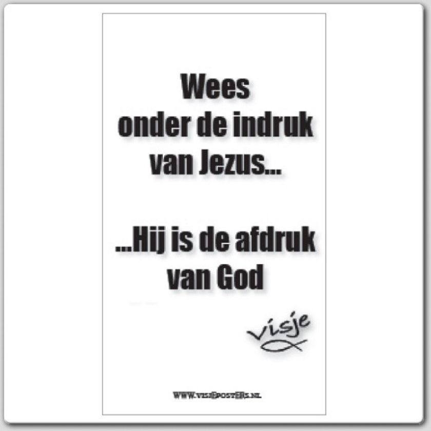 minikaart Visje 'Wees onder de indruk van Jezus'