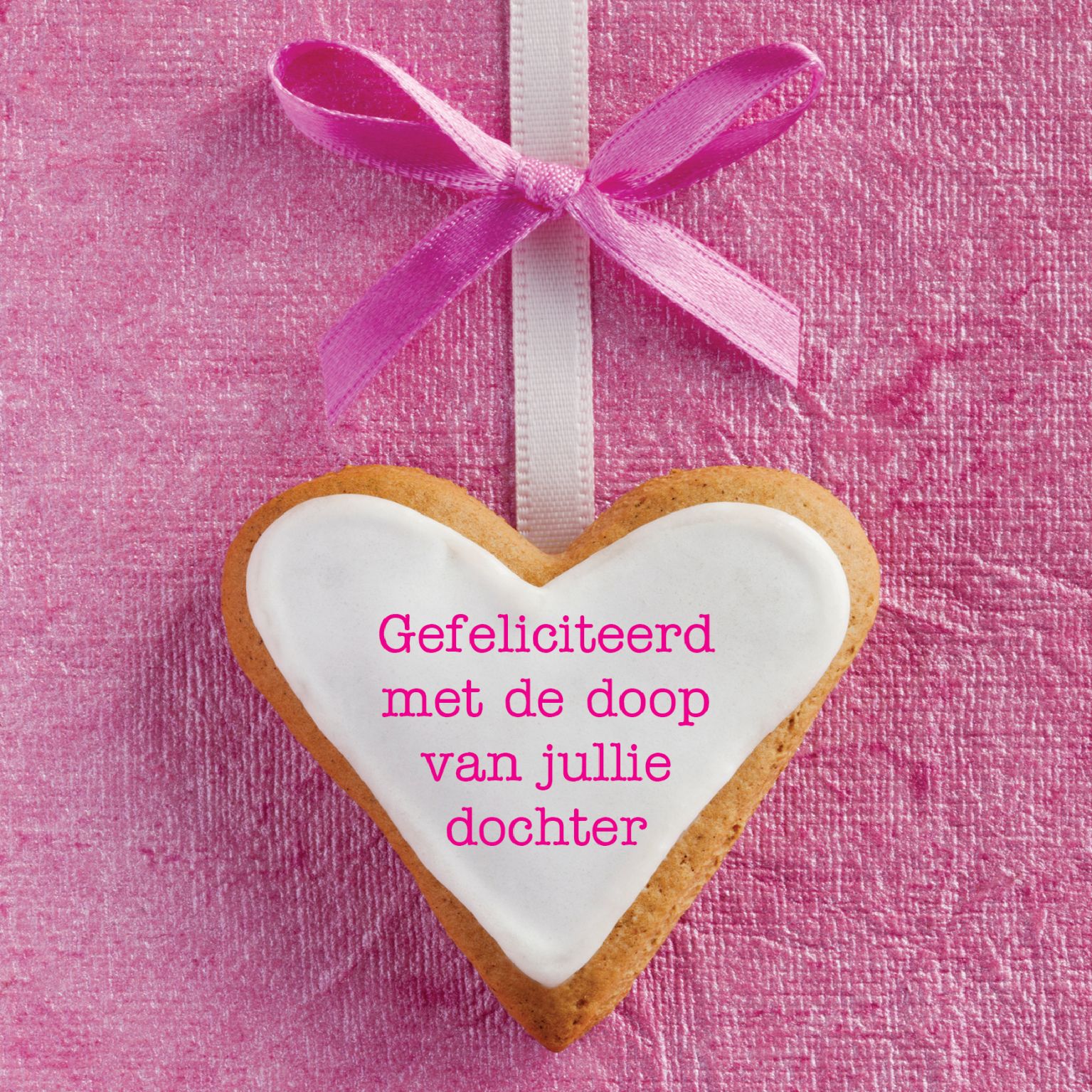 Kaart 'Doop dochter - hartjesdkoekje' - MA12031 -  Lifestyle bij MajesticAlly