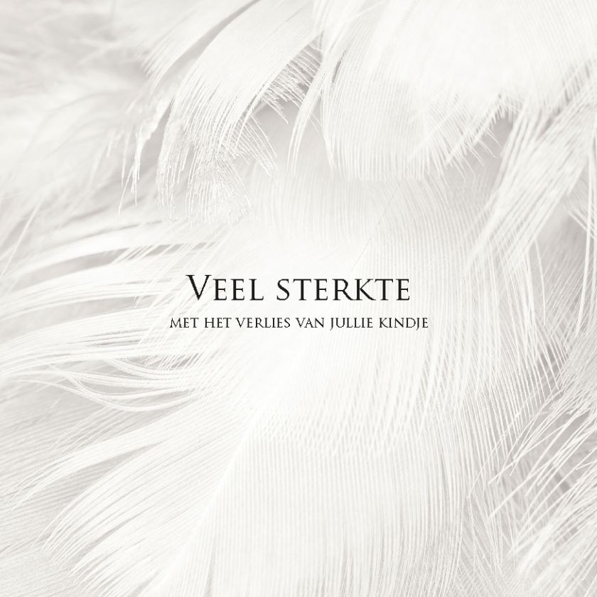 MA34131 - Vierkante wenskaart 'Veel sterkte - verlies kindje'