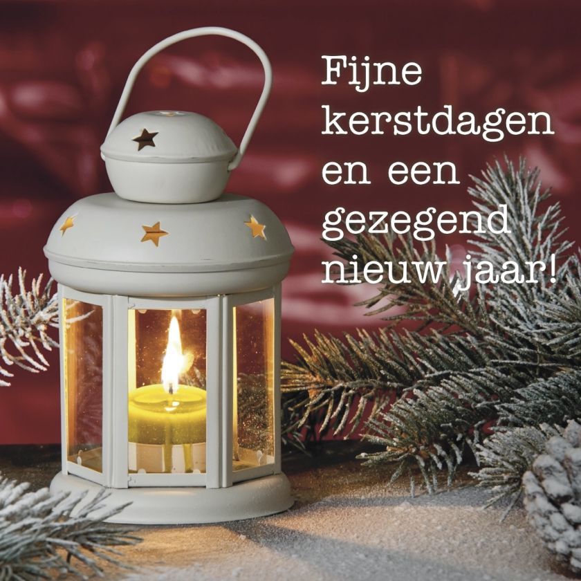 Kerstkaart 'Lantaarn' - MA12260 -  Christelijke kerstkaarten bij MajesticAlly
