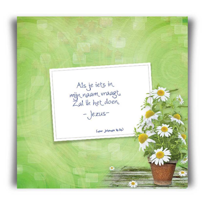Kaart 'Als je iets vraagt in Mijn naam' - 45031 -  Bible Message bij MajesticAlly