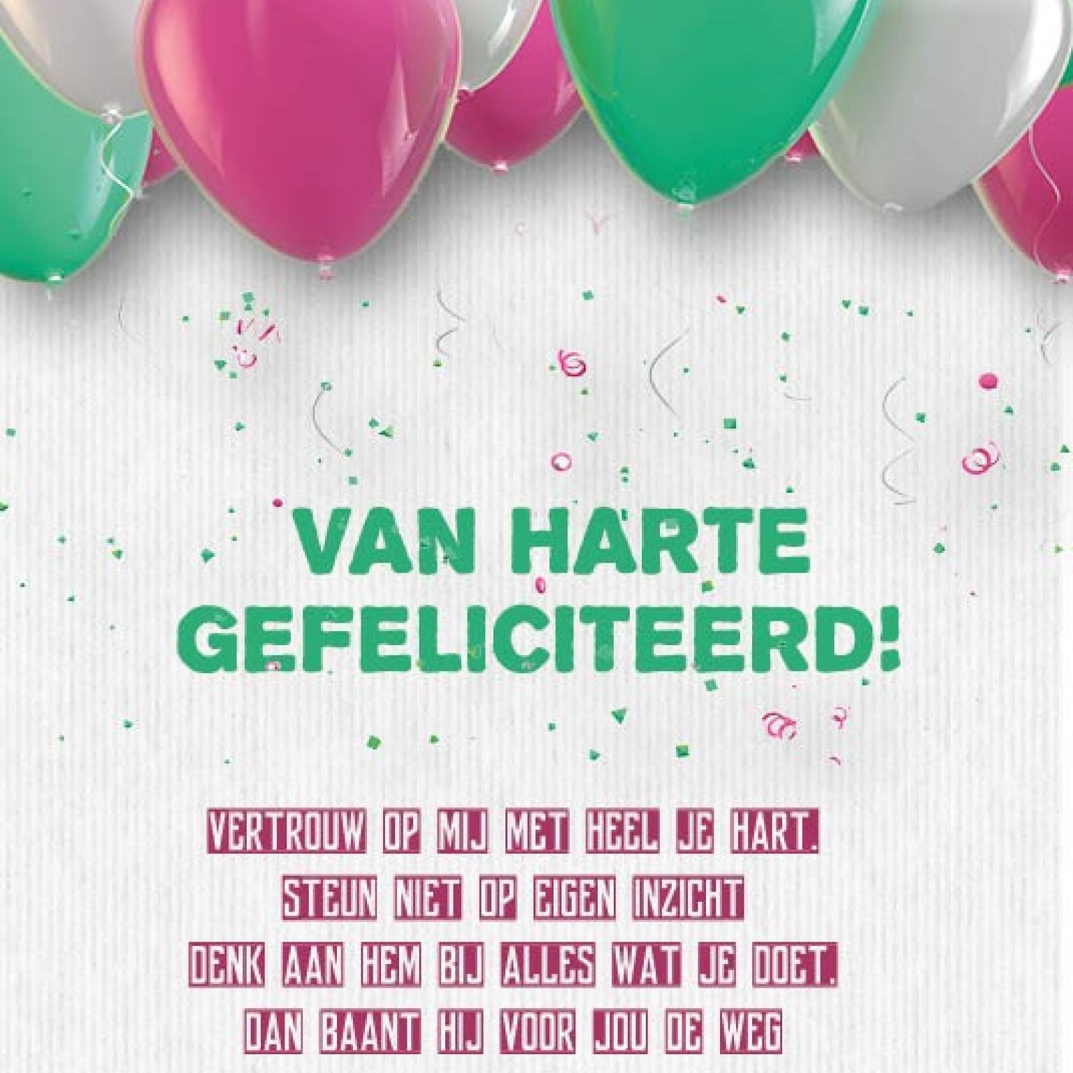 Kaart 'Gefeliciteerd - Spreuken 3' - MA17009 -  Leef!  bij MajesticAlly