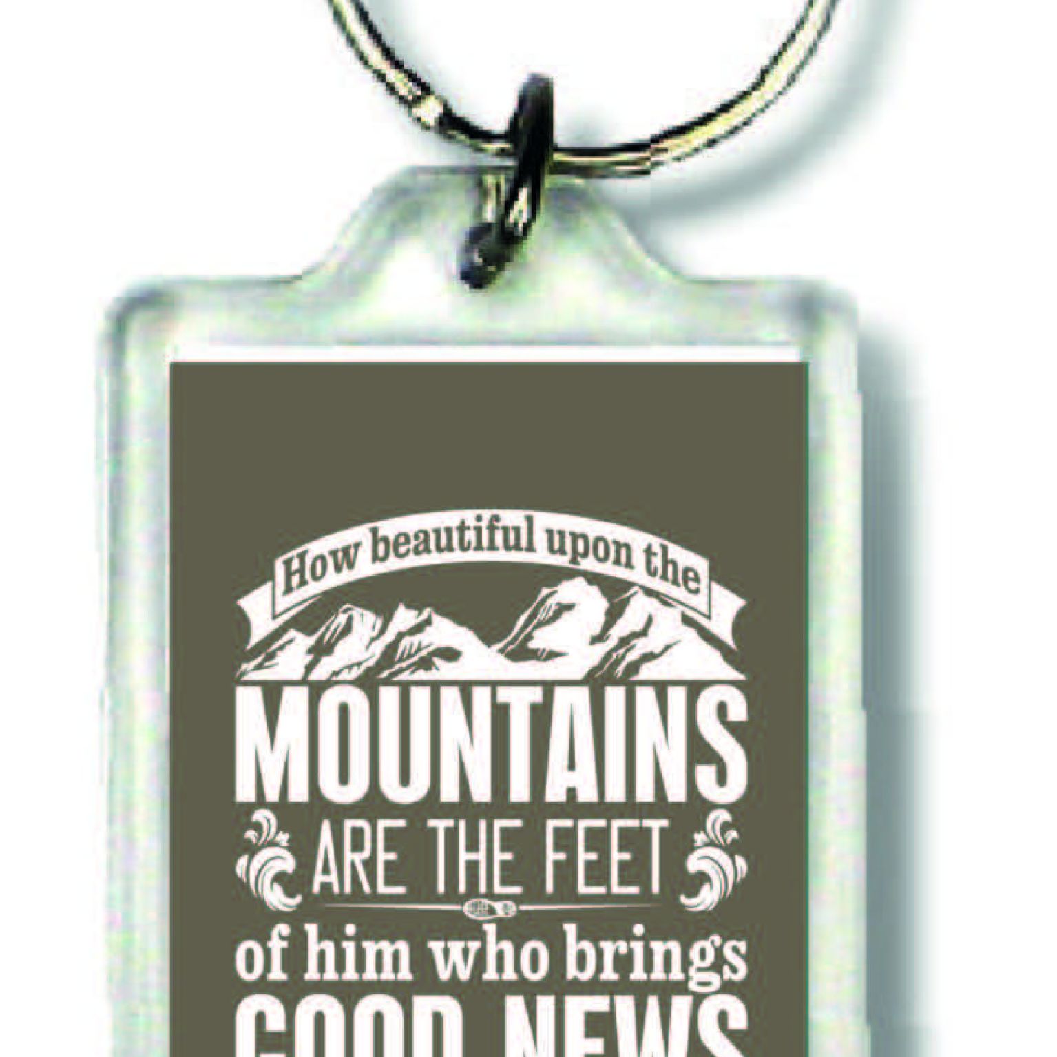 Sleutelhanger how beautiful upon the mou - MA23016 -  Bible Verses bij MajesticAlly