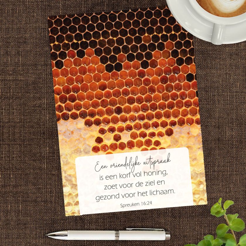 Notitieblok Een vriendelijke uitspraak - honingraat