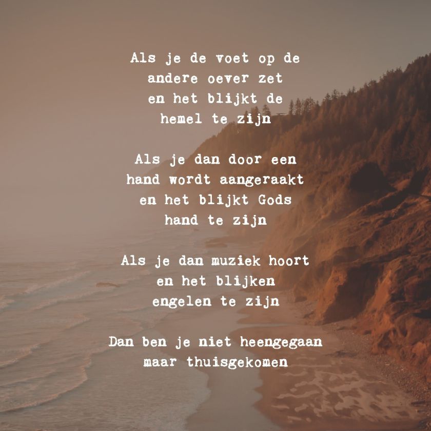 Interieurbord 'Als je de voet op de andere oever zet' - MA44108 -  Interieurborden bij MajesticAlly